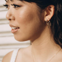 Lock Huggies Gold Earring