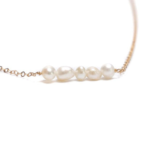 String of Pearls Gold Necklace