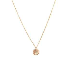 Initial Reflection Gold Necklace