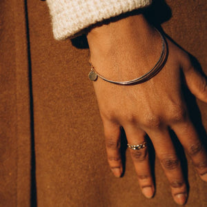 Triple Gold Bangle Bracelet
