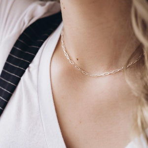 Dainty Paperclip Necklace