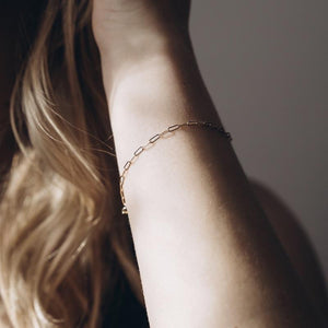 Super Dainty Chain Link Bracelet 5x2mm - 7" - Gold