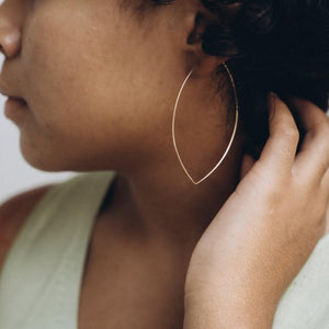 Marquis Hoop Earrings
