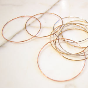 Simple Hammered Bangles
