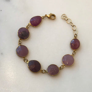 Colored Sapphire Gemstone Bracelet