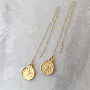Threader Coin Earrings