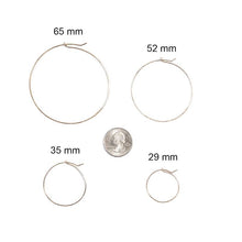 Thin Gold Hammered Hoops 29-65 mm