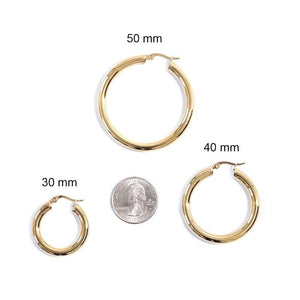 Gold Bold Hoops 30-50 mm