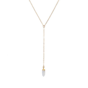 Chalcedony Y Gold-Filed Necklace