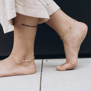 Dainty Chain Link Anklet 6x3mm