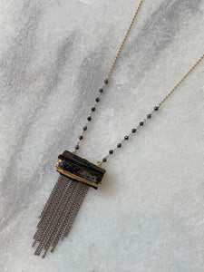 Black Tourmaline Fringe Necklace