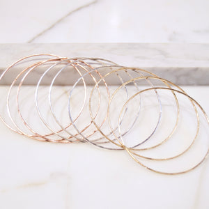 Simple Hammered Bangles