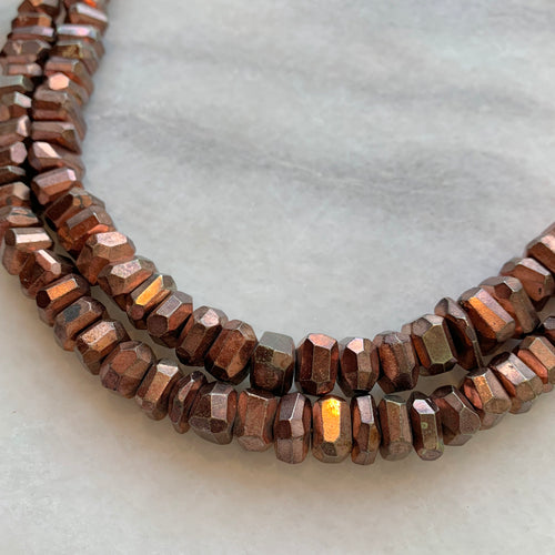 Faceted Copper Pyrite Strand