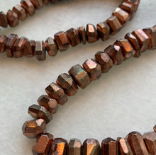 Faceted Copper Pyrite Strand