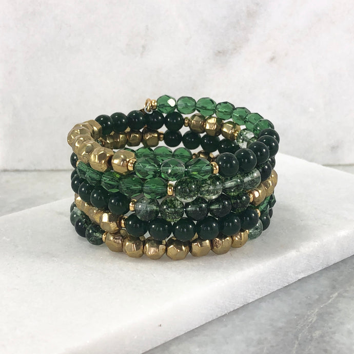 Gemstone Memory Wire Bracelet Project
