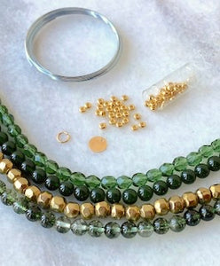Gemstone Memory Wire Bracelet Project