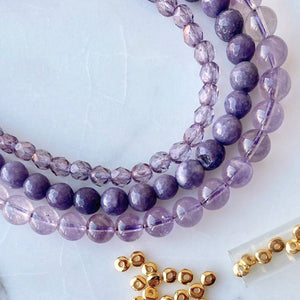 Gemstone Memory Wire Bracelet Project