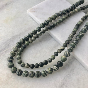 Zebra Jasper Bead Strand