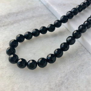 Faceted Onyx Bead Strand