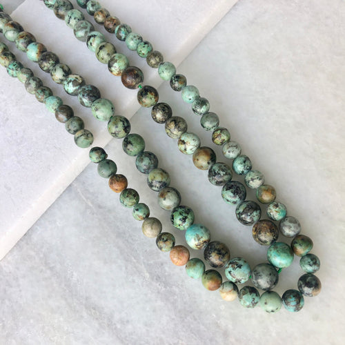 African Turquoise Bead Strand