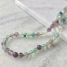 Faceted Fluorite Bead Strand