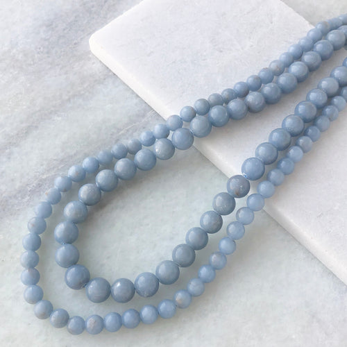 Angelite Bead Strand