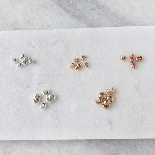 Crimp Covers (Sterling, 14k Gold Filled)