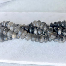 Faceted Grey Moonstone Bead Strand 9mm