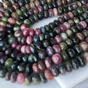 Faceted Tourmaline Bead Strand 9-11mm