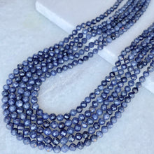 Faceted Sapphire Bead Strand 4mm