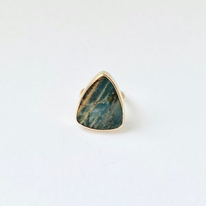 Blue Calcite Statement Ring