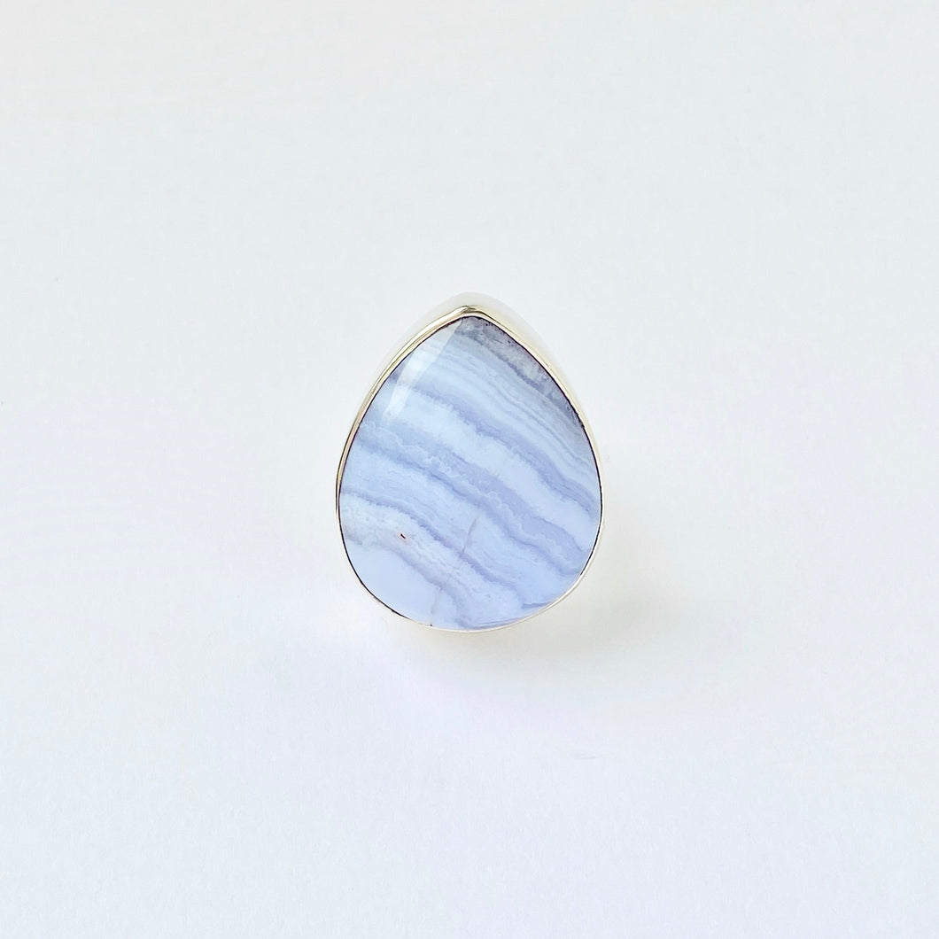 Blue Lace Agate Statement Ring