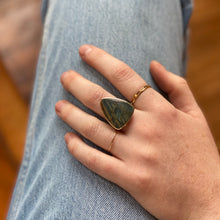 Blue Calcite Statement Ring