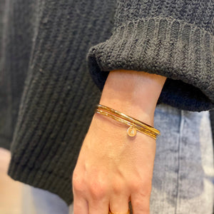 Initial Bangle Bracelet Set