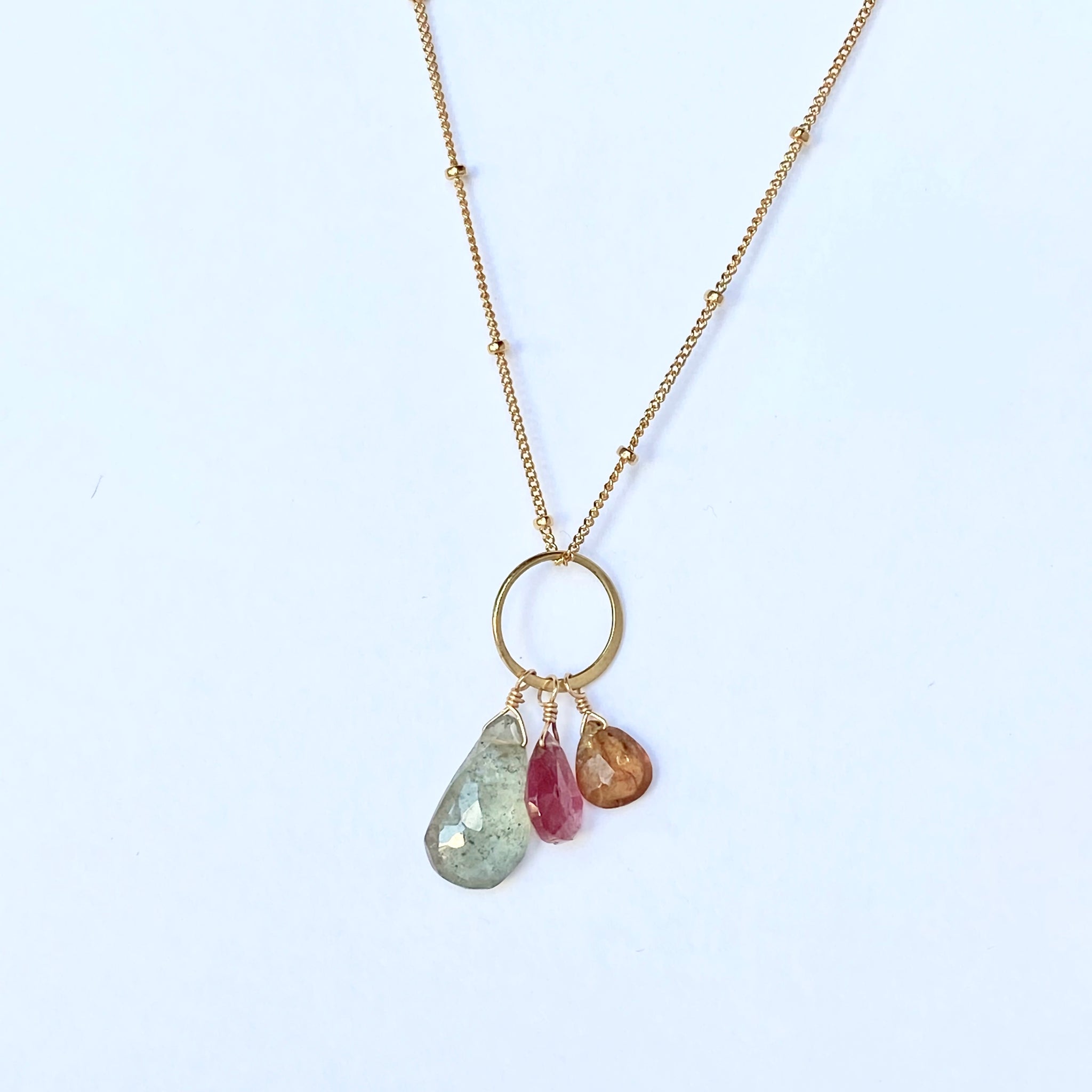 Birthstone CZ Teardrop Gold Necklace – Pineal Vision Jewelry