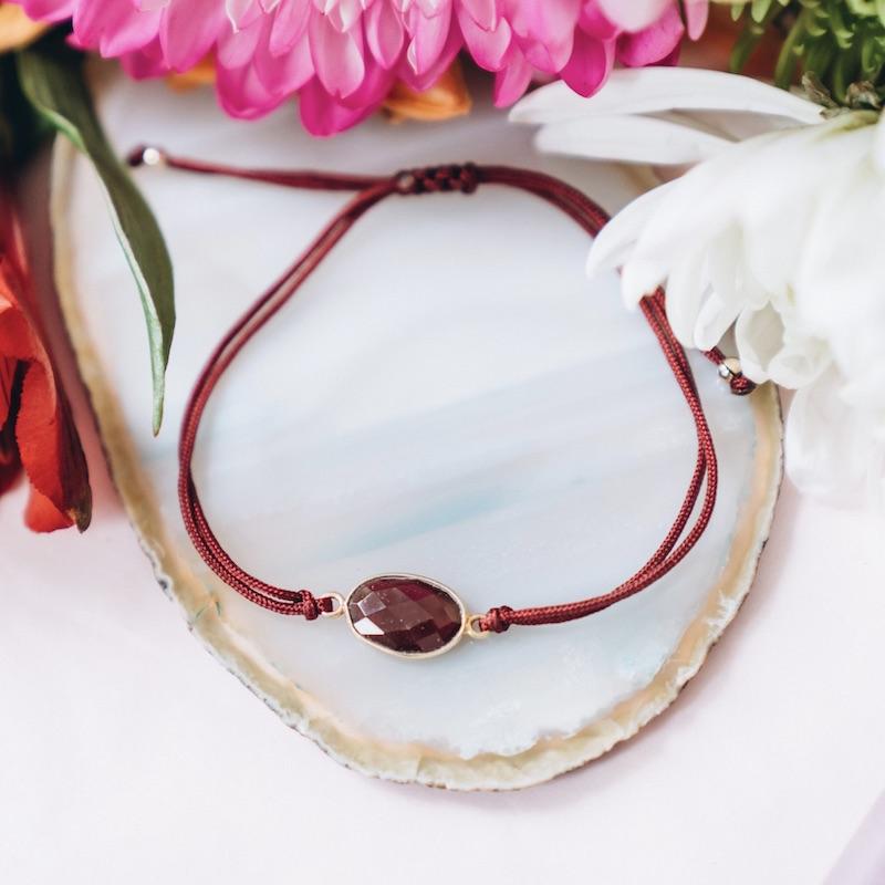 Garnet Gemstone Bracelet For Passion