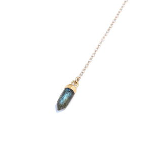 Labradorite Y Gold-Filed Necklace