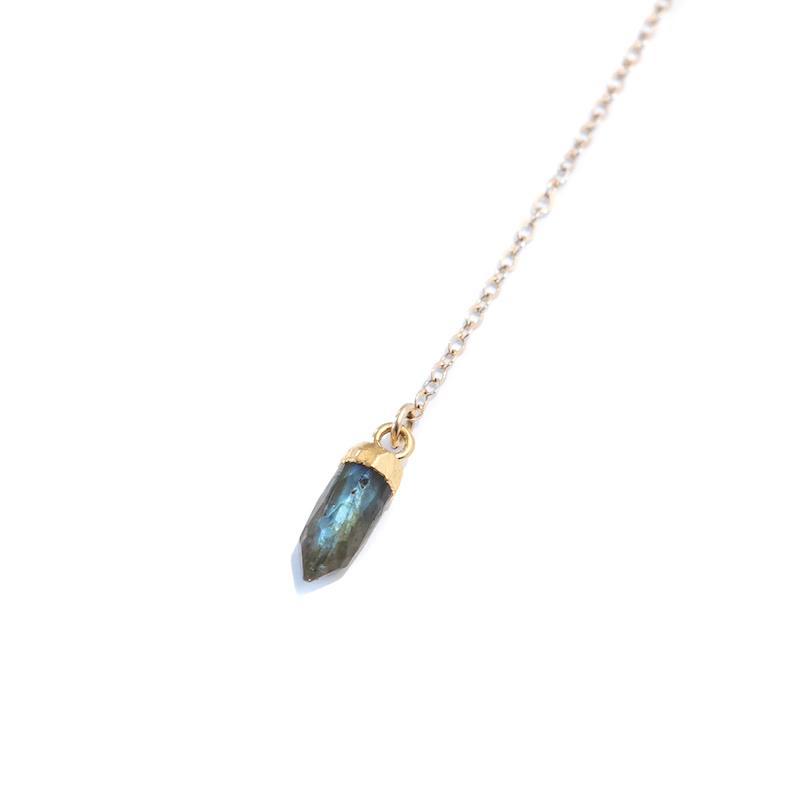 Labradorite Y Gold-Filed Necklace