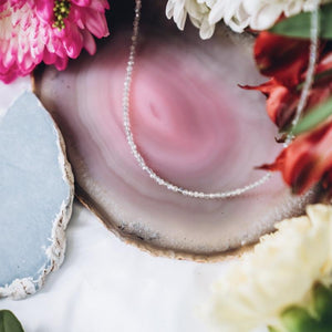 Tiny Pyrite Rondel Gemstone Necklace For Strength