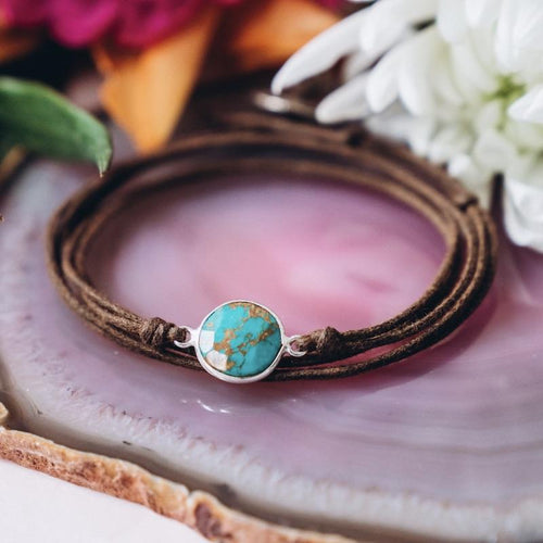 Triple Love Turquoise Gemstone Bracelet For